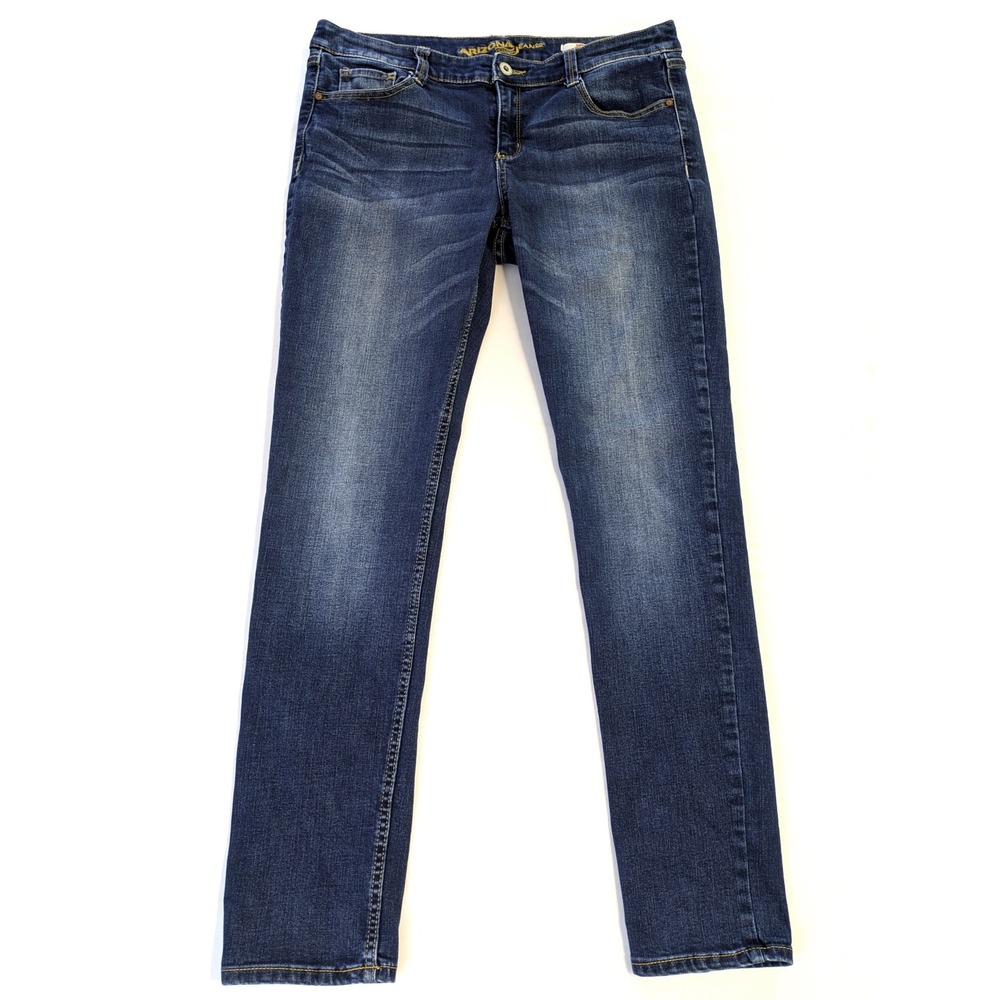Arizona Jean Co Super Skinny Dark Wash Denim Jeans Womens 11 Average Blue